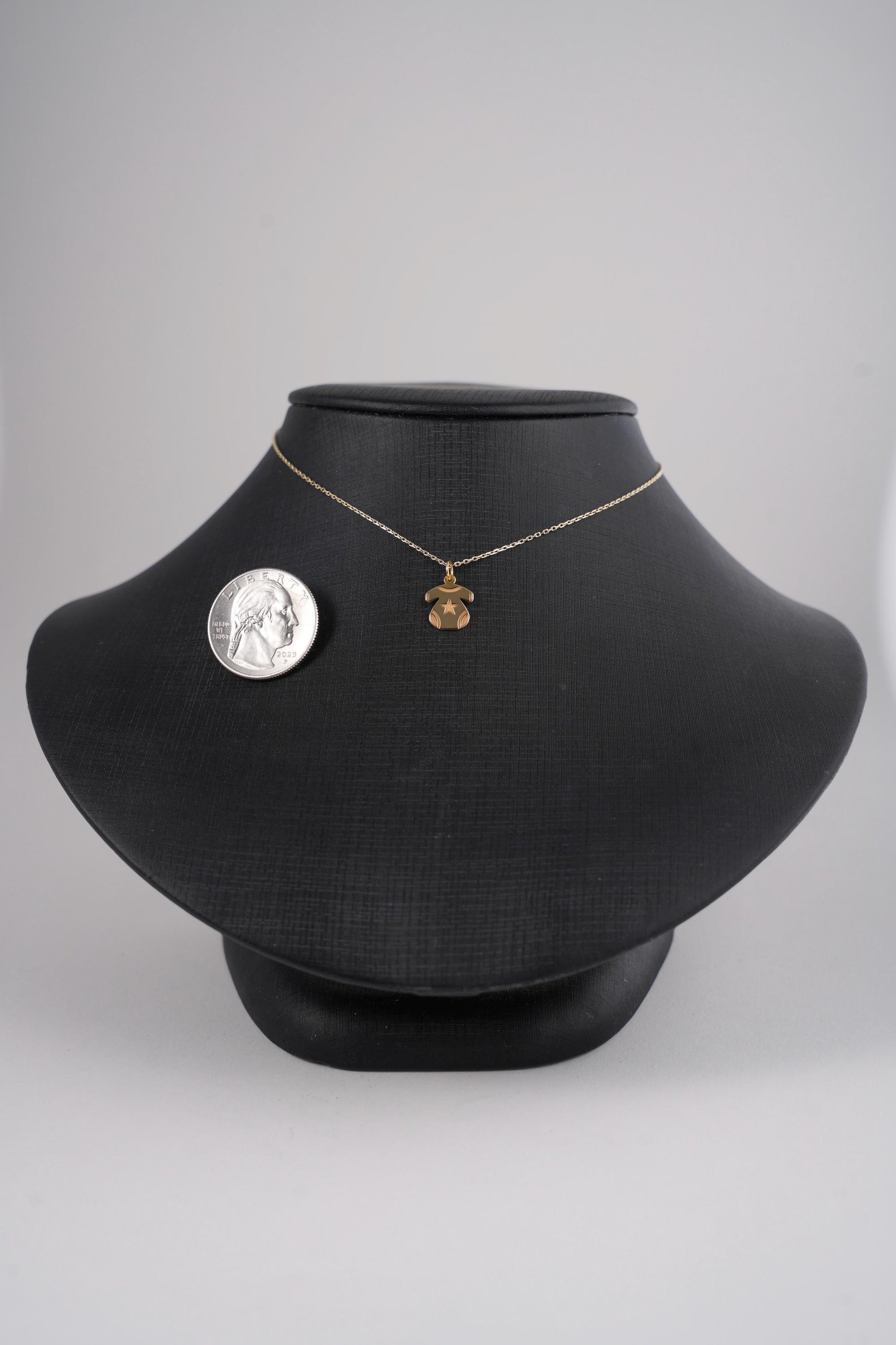 "Tiny Figure" Baby Girl Pendant - 14k Solid Gold