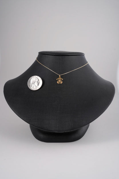 "Tiny Figure" Baby Girl Pendant - 14k Solid Gold