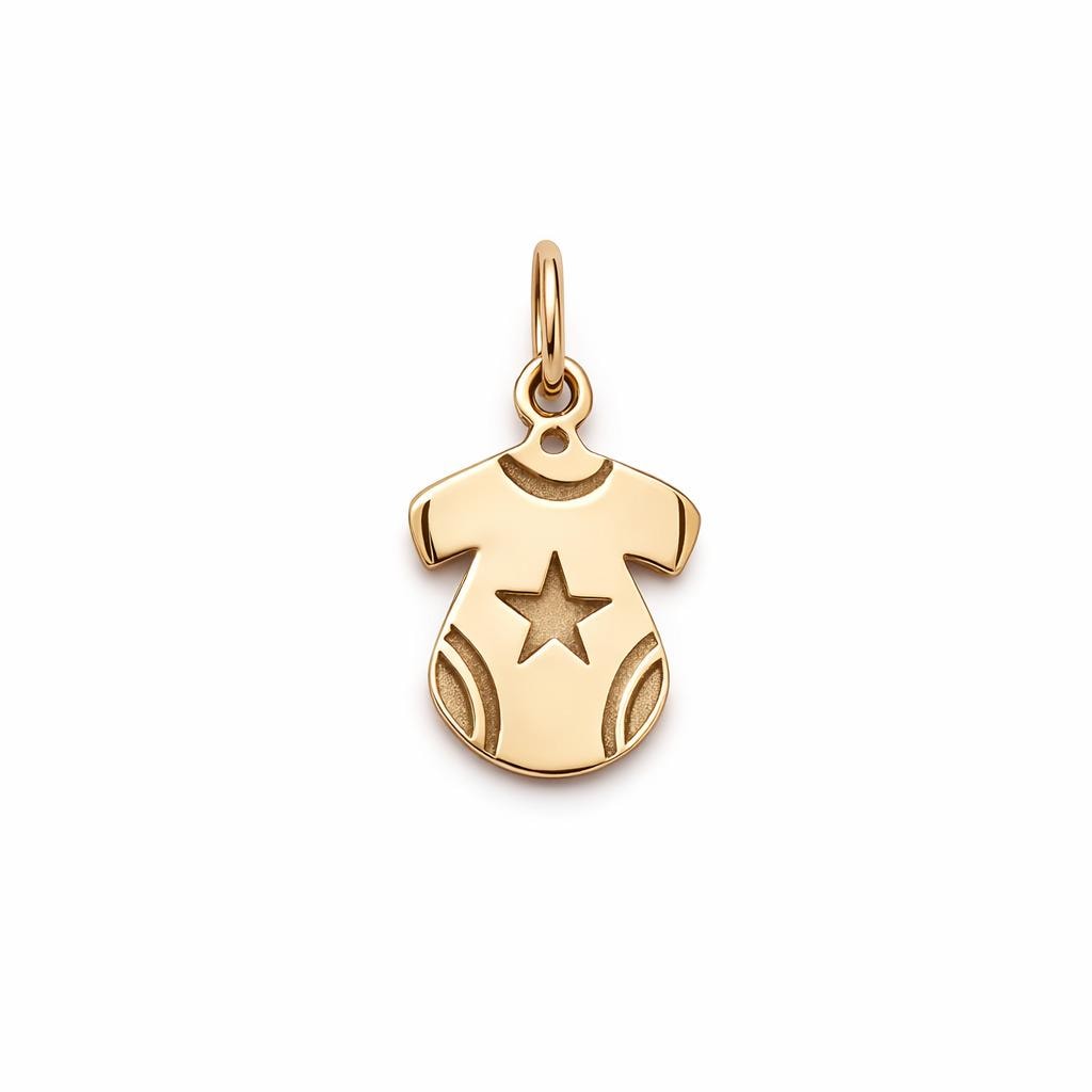 "Baby Boy Silhouette" Pendant - 14k Solid Gold