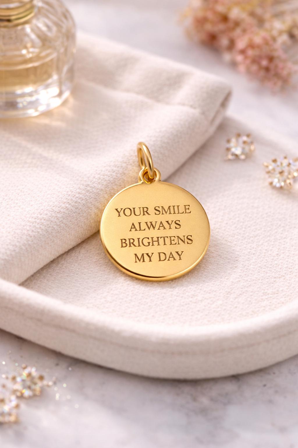 "Sunny Side Up" Pendant - 14k Solid Gold