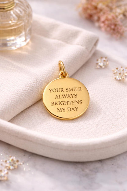 "Sunny Side Up" Pendant - 14k Solid Gold