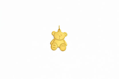 "Honey Bear" Pendant Necklace - 14k Solid Gold