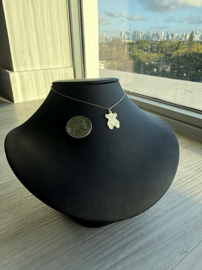 "Honey Bear" Pendant Necklace - 14k Solid Gold