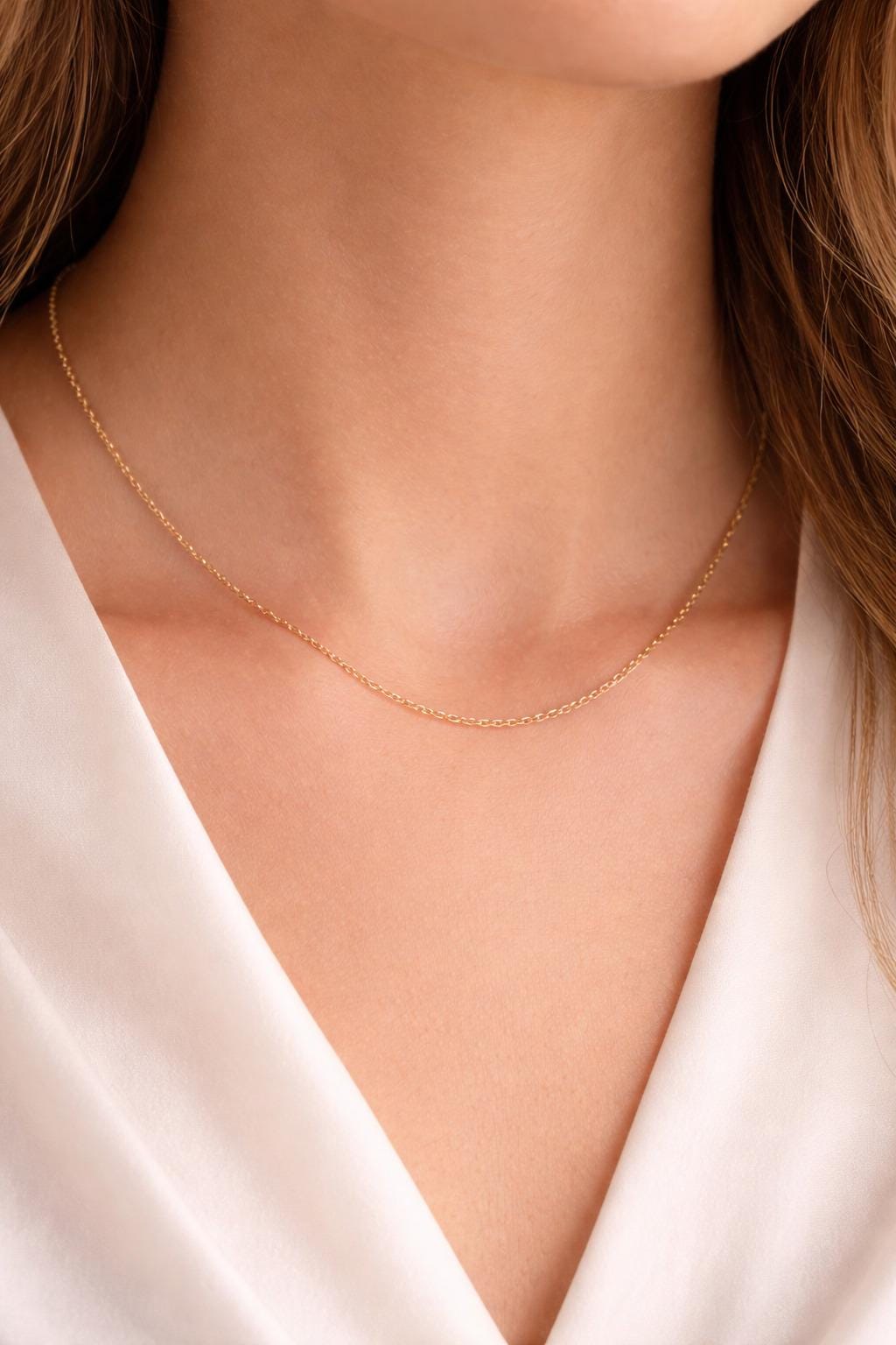 "Pavé Cross" Pendant Necklace - 14k Solid Gold
