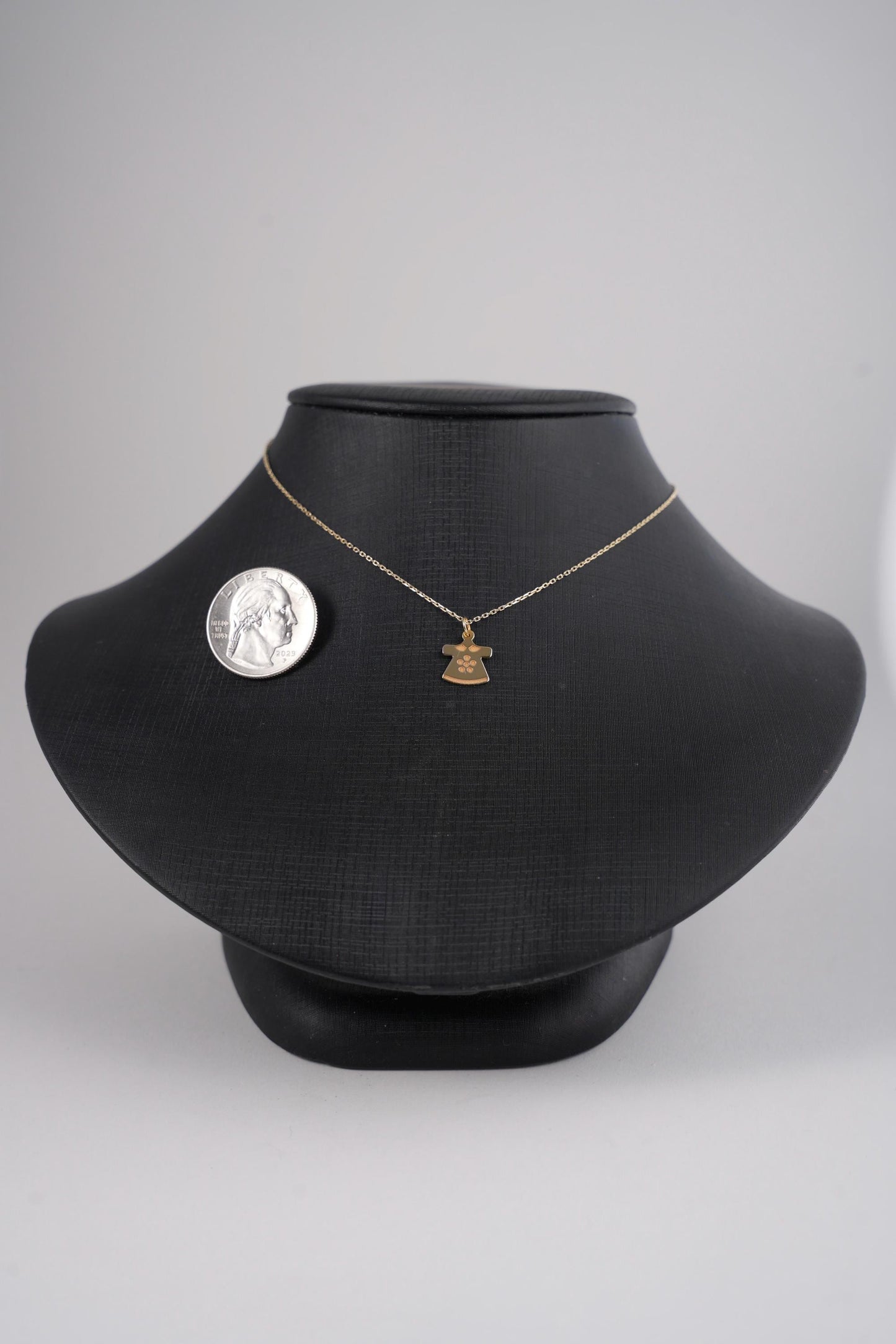 "Tiny Figure" Baby Girl Pendant - 14k Solid Gold