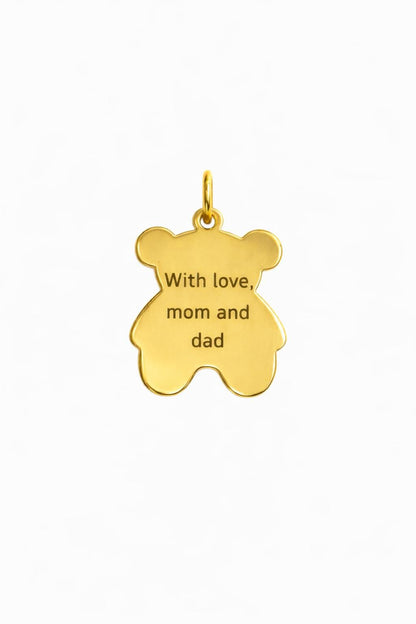 "Honey Bear" Pendant Necklace - 14k Solid Gold
