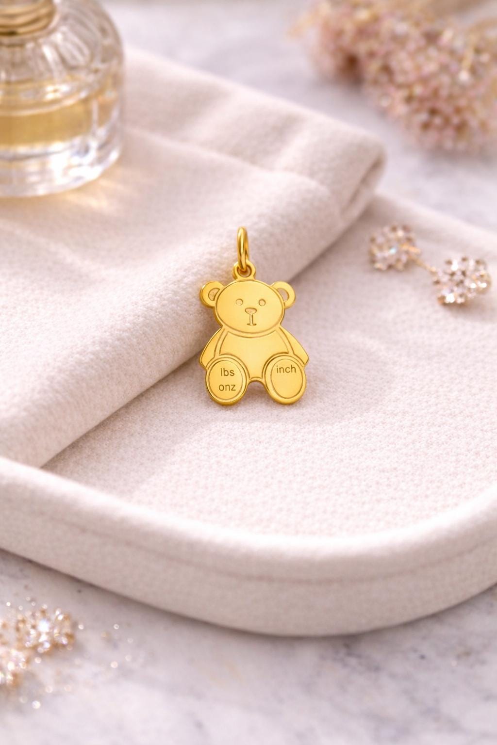 "Honey Bear" Pendant Necklace - 14k Solid Gold
