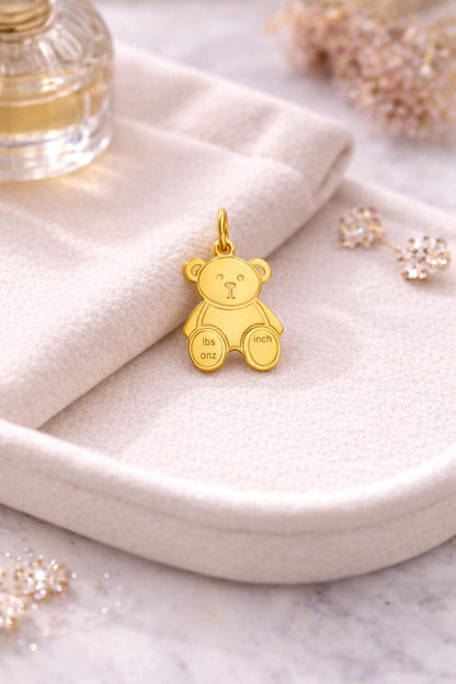 "Honey Bear" Pendant Necklace - 14k Solid Gold