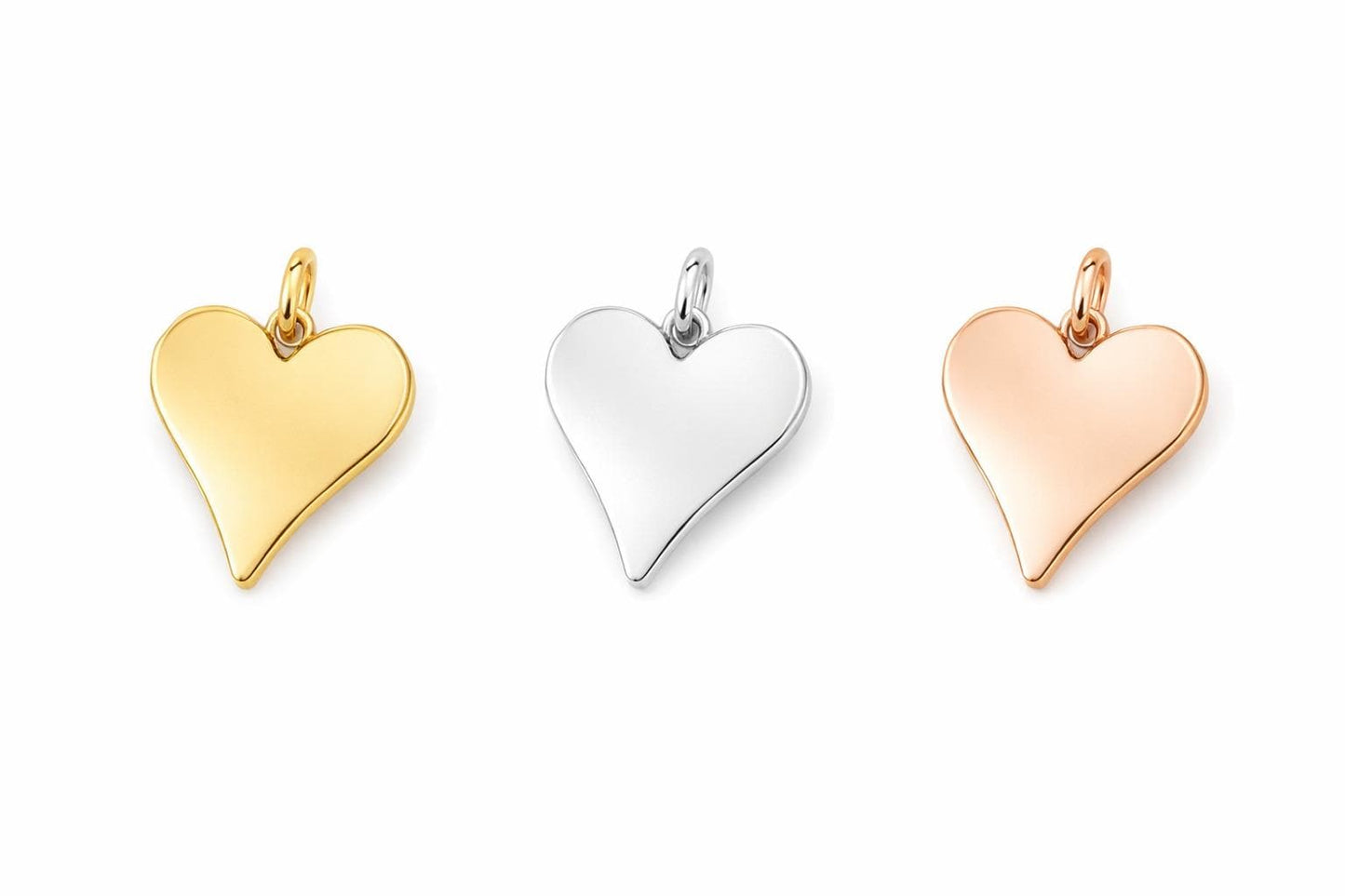 "Smooth Heart" Pendant - 14K Solid Yellow Gold