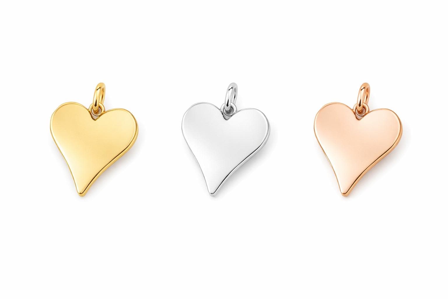 "Smooth Heart" Pendant - 14K Solid Yellow Gold
