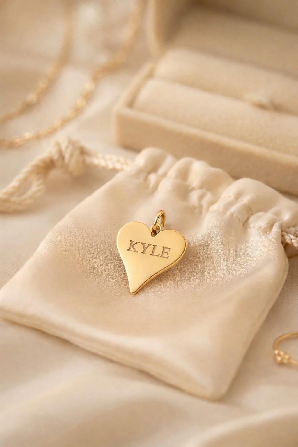 "Smooth Heart" Pendant - 14K Solid Yellow Gold