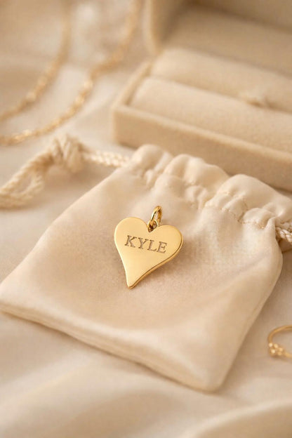 "Smooth Heart" Pendant - 14K Solid Yellow Gold