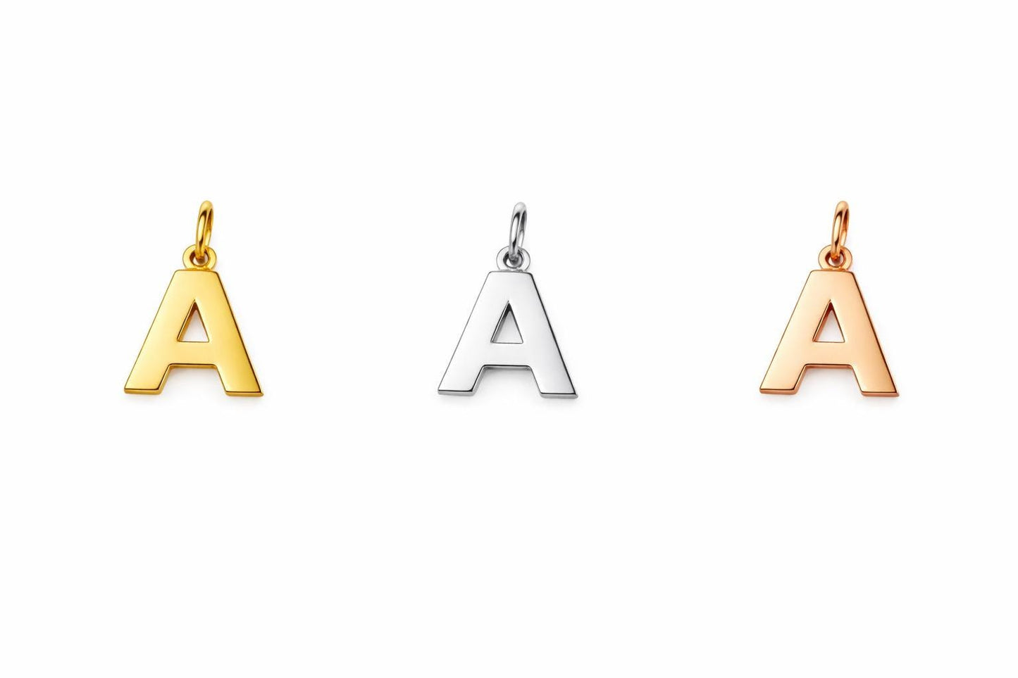 "Block Initial" Pendant - 14k Solid Yellow Gold