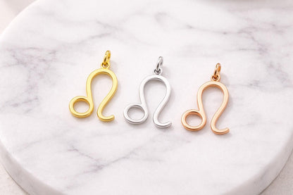 "Leo Zodiac" Pendant Necklace - 14k Solid Yellow Gold