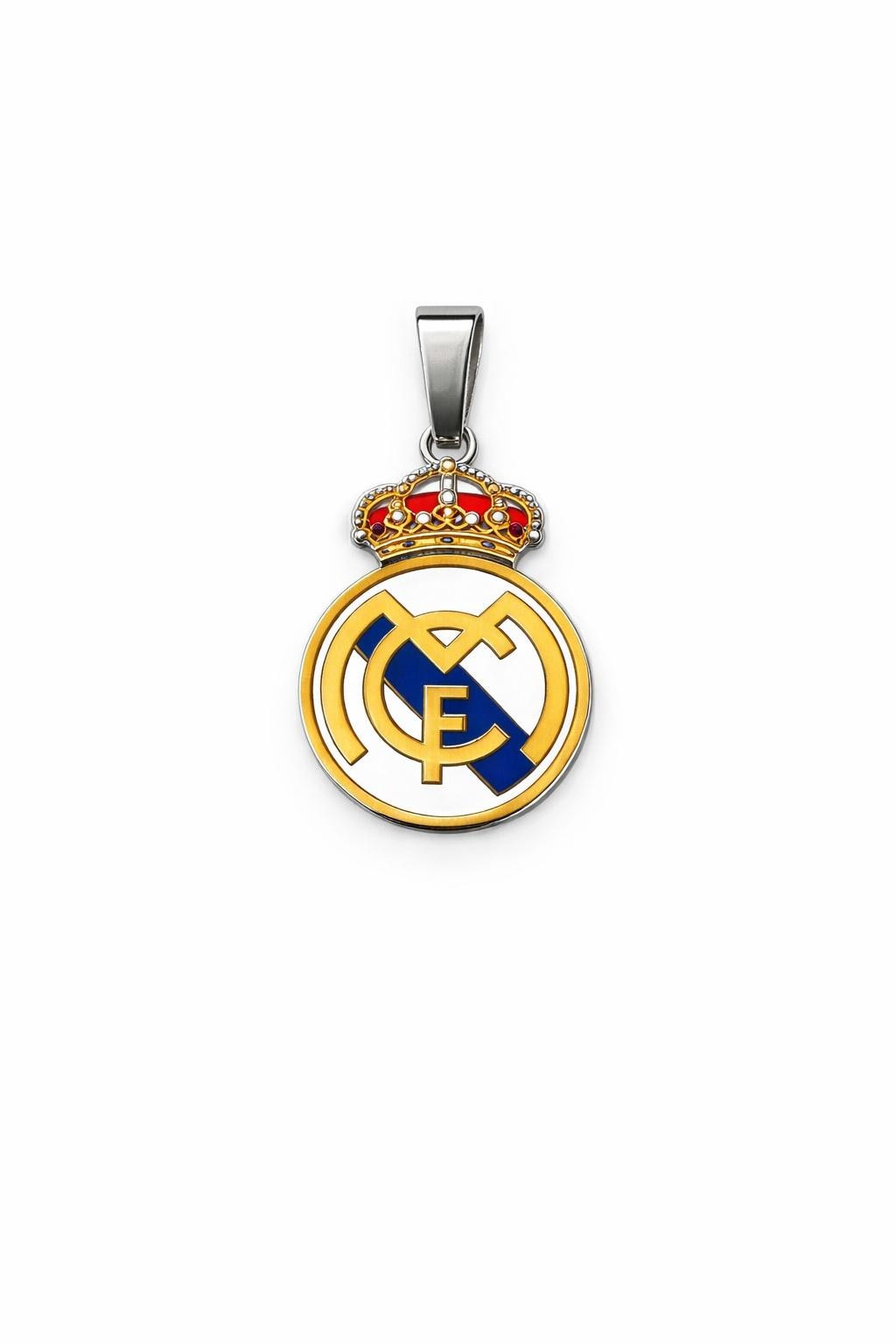 "Real Madrid Enamel Shield" Pendant - 925 Sterling Silver
