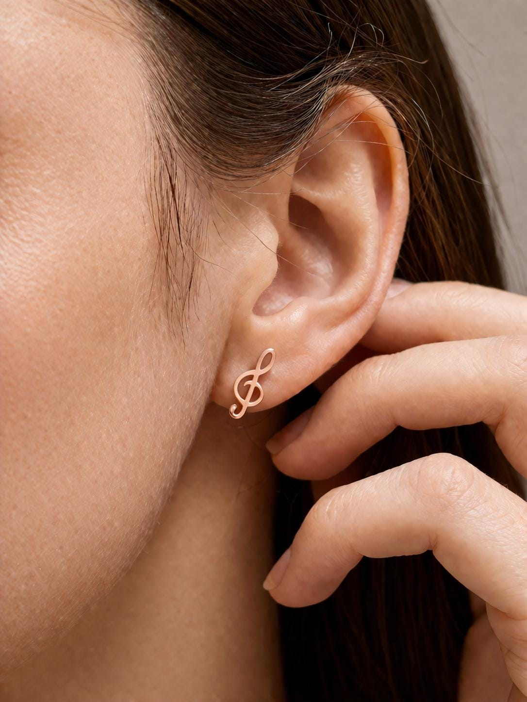 "Musical Note" Earrings - 14k Solid Gold
