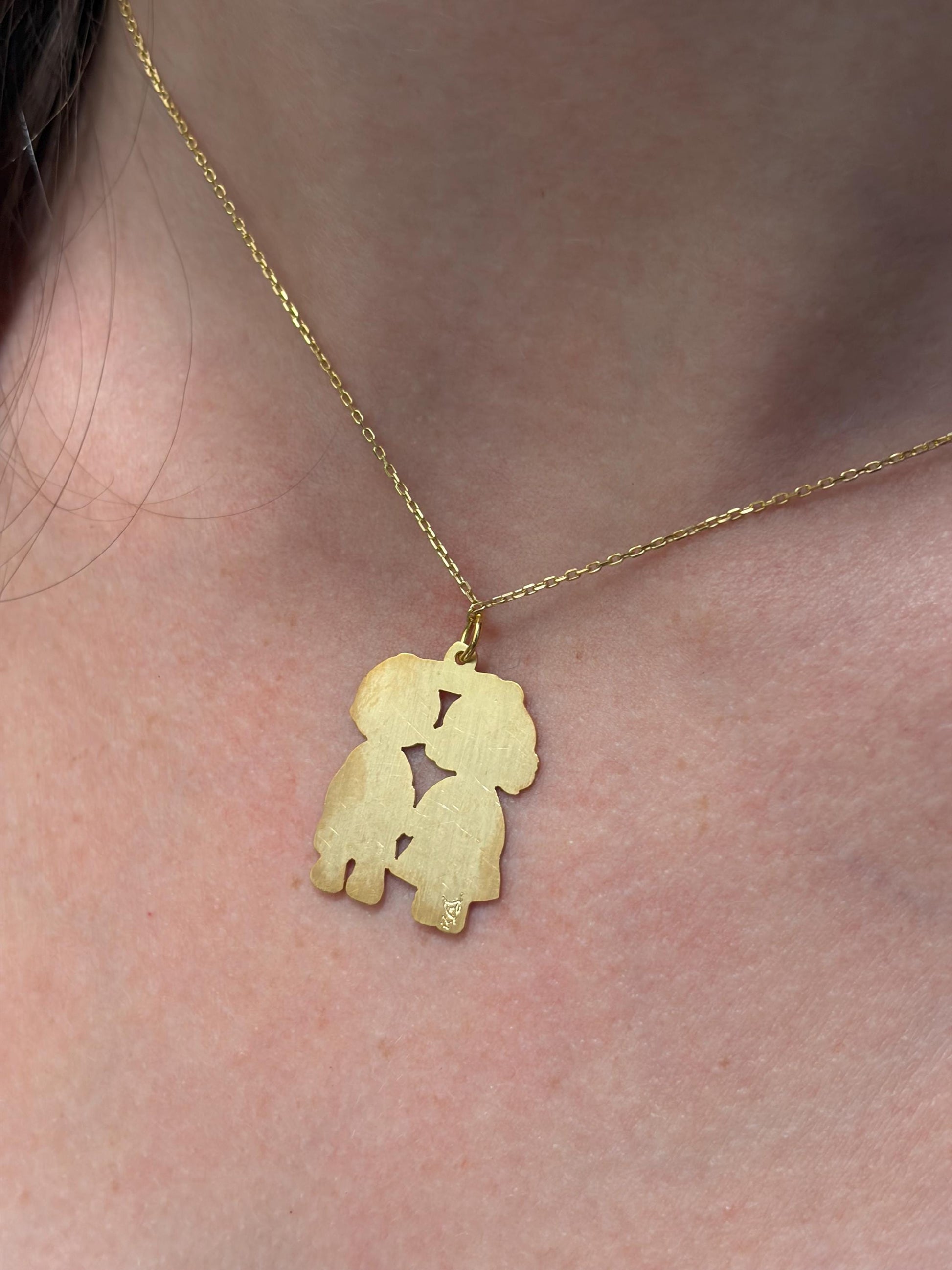 "Sibling Bond" Pendant - 14k Solid Gold