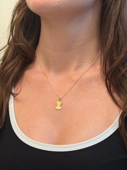 "Girl Silhouette" Pendant - 925 Sterling Silver