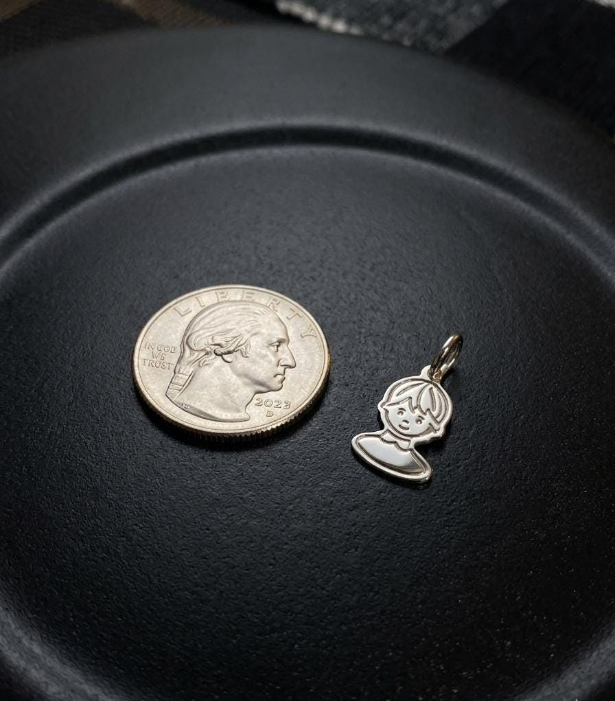 "Girl Silhouette" Pendant - 925 Sterling Silver