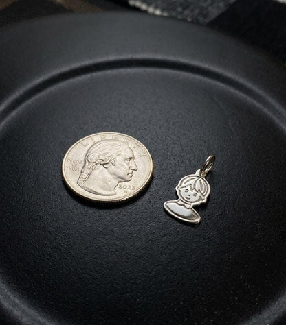 "Girl Silhouette" Pendant - 925 Sterling Silver