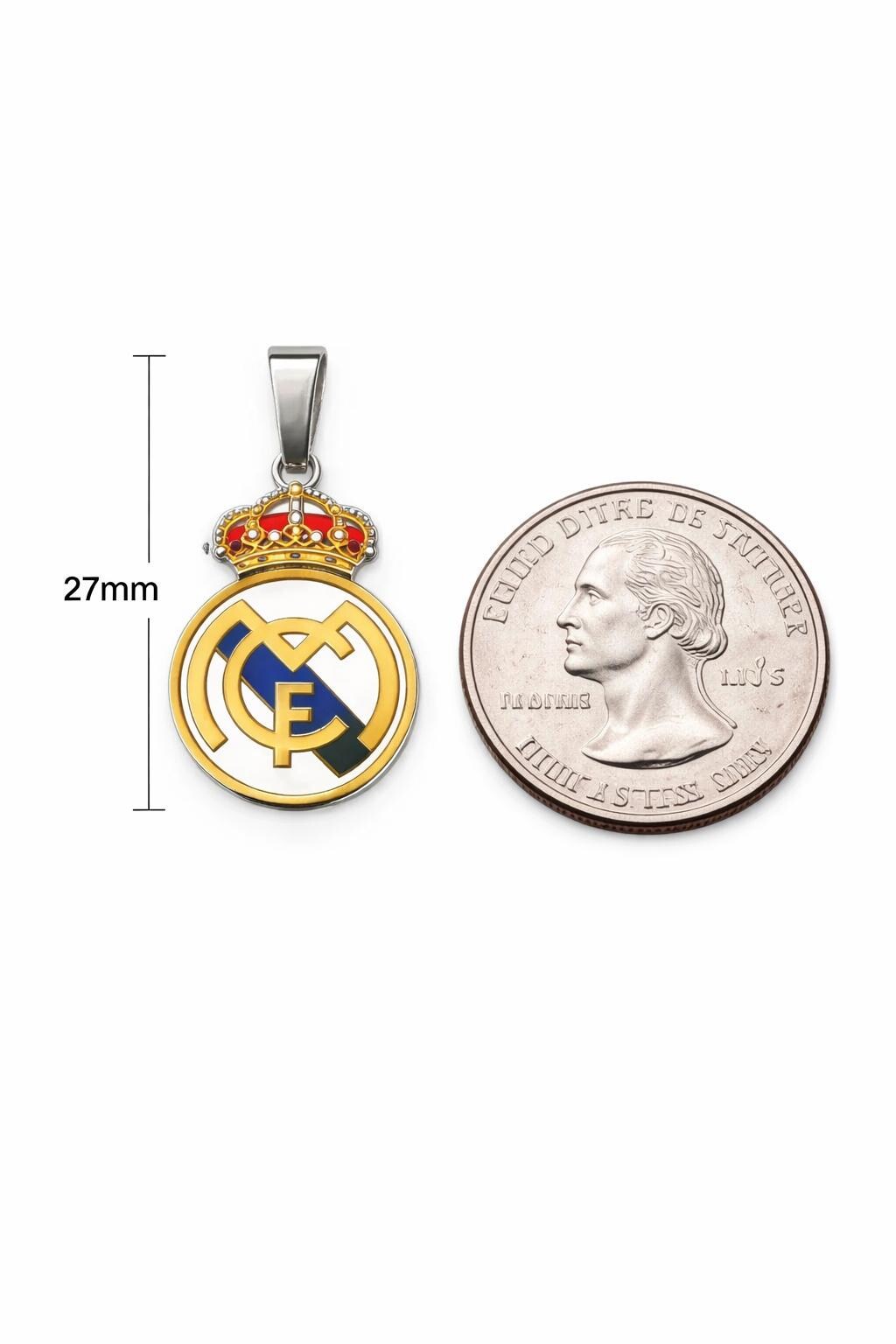 "Real Madrid Enamel Shield" Pendant - 925 Sterling Silver
