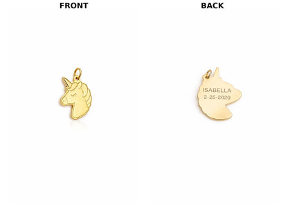 "Unicorn Magic" Pendant Necklace - 14k Solid Gold