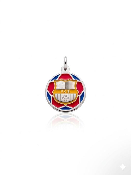 "FCB Enamel Ball" Pendant - 925 Sterling Silver