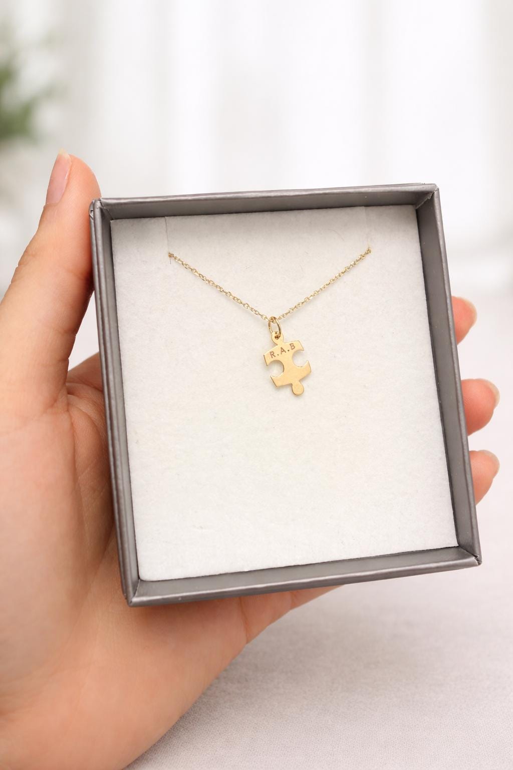 "Puzzle Piece" Pendant - 14k Solid Gold