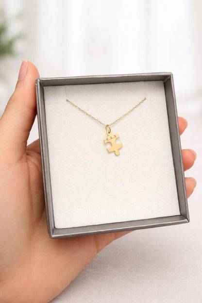"Puzzle Piece" Pendant - 14k Solid Gold