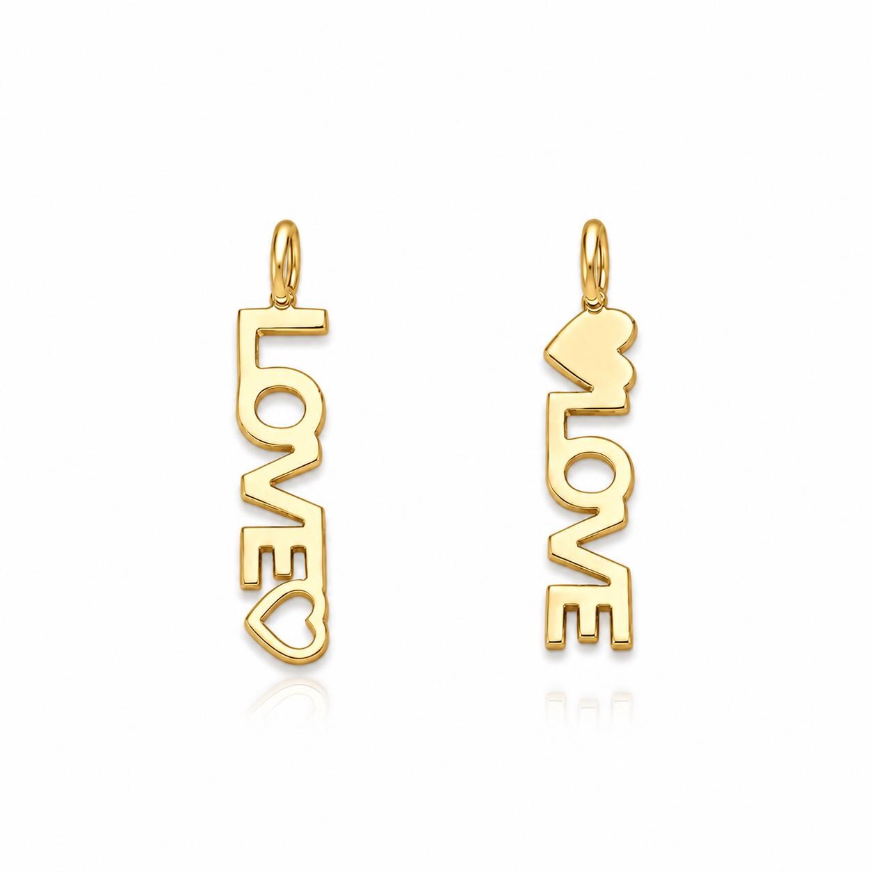 "Open Heart" Pendant Necklace - 14k Solid Yellow Gold