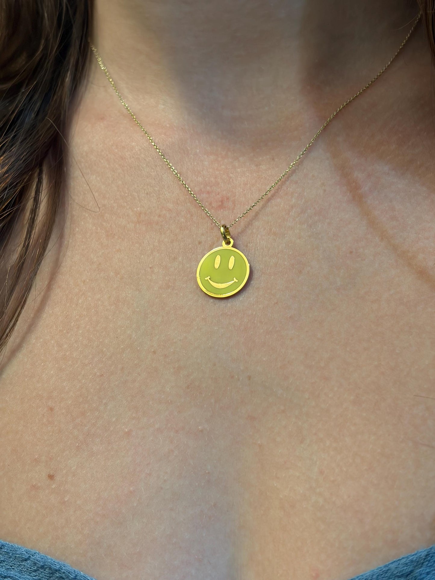 "Sunny Side Up" Pendant - 14k Solid Gold