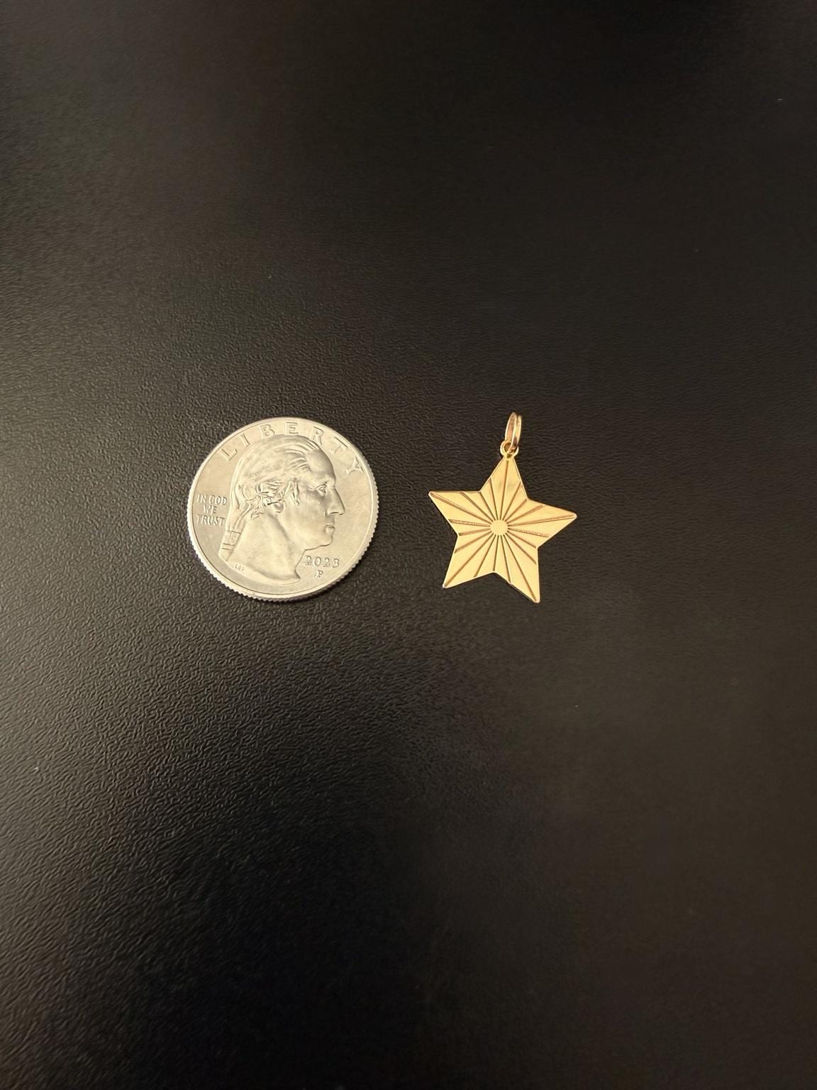 "Star Lines" Pendant Necklace - 14k Solid Yellow Gold