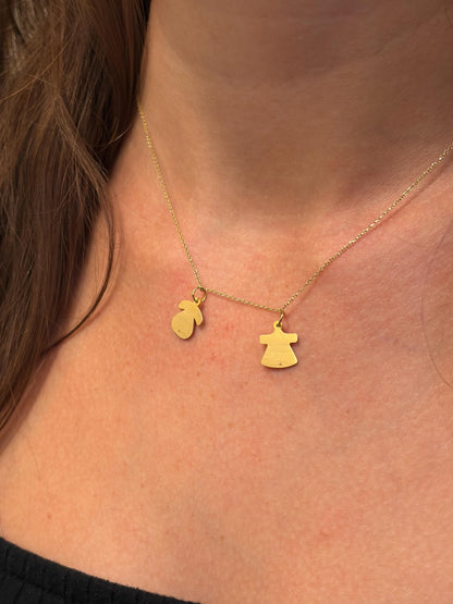 "Baby Boy Silhouette" Pendant - 14k Solid Gold