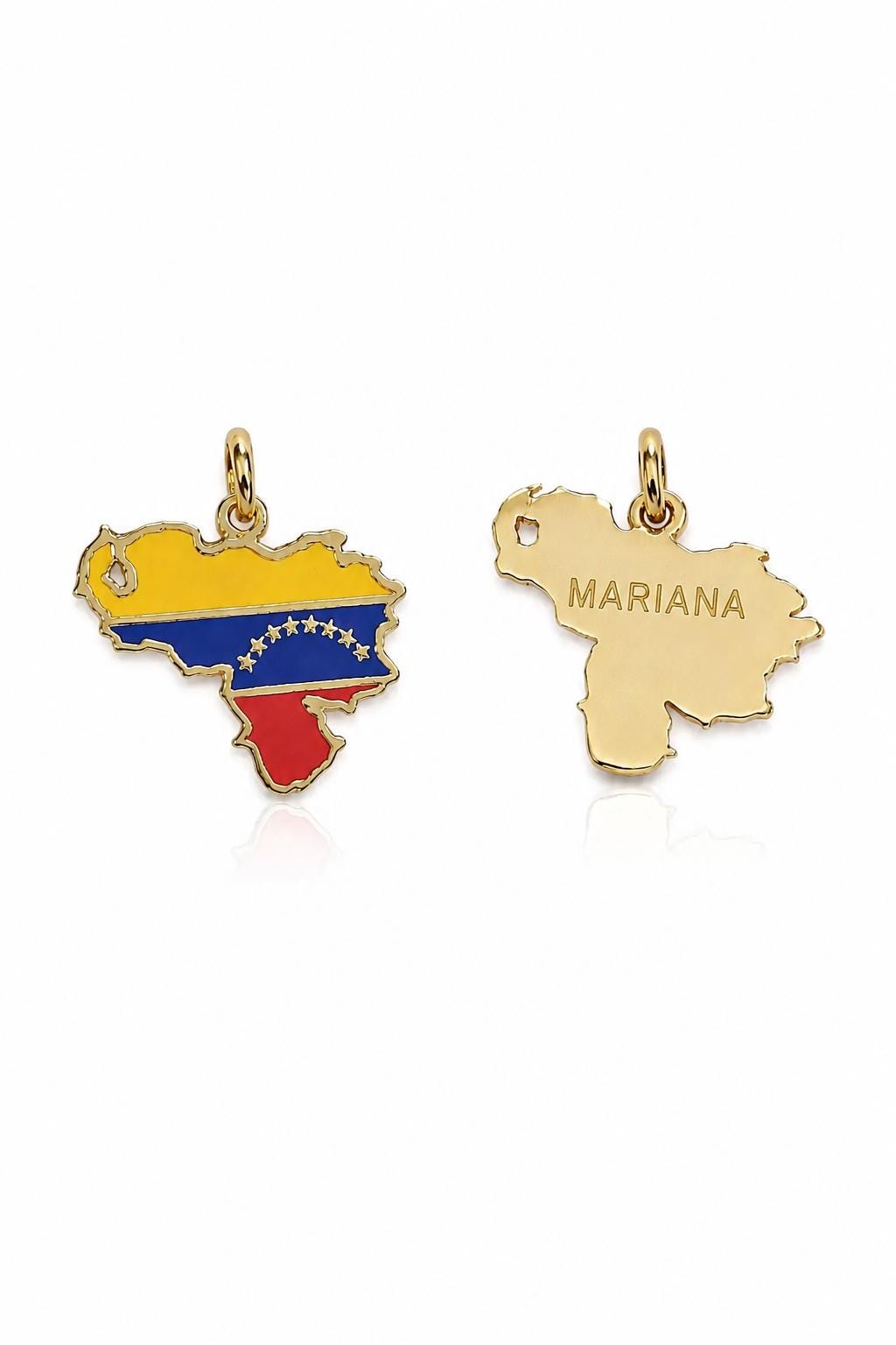 "Venezuela Map" Pendant Necklace - 14k Solid Gold