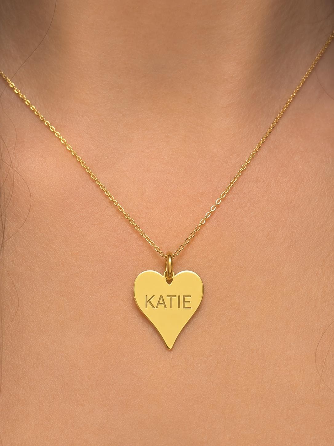 "Smooth Heart" Pendant - 14K Solid Yellow Gold