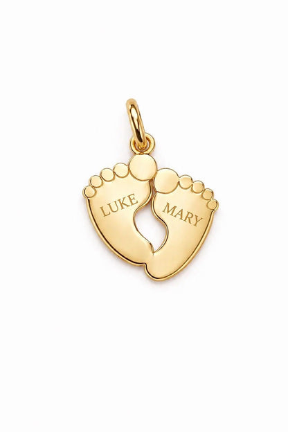 "One Foot" Pendant Necklace - 14k Solid Gold