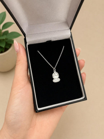 "Girl Silhouette" Pendant - 925 Sterling Silver