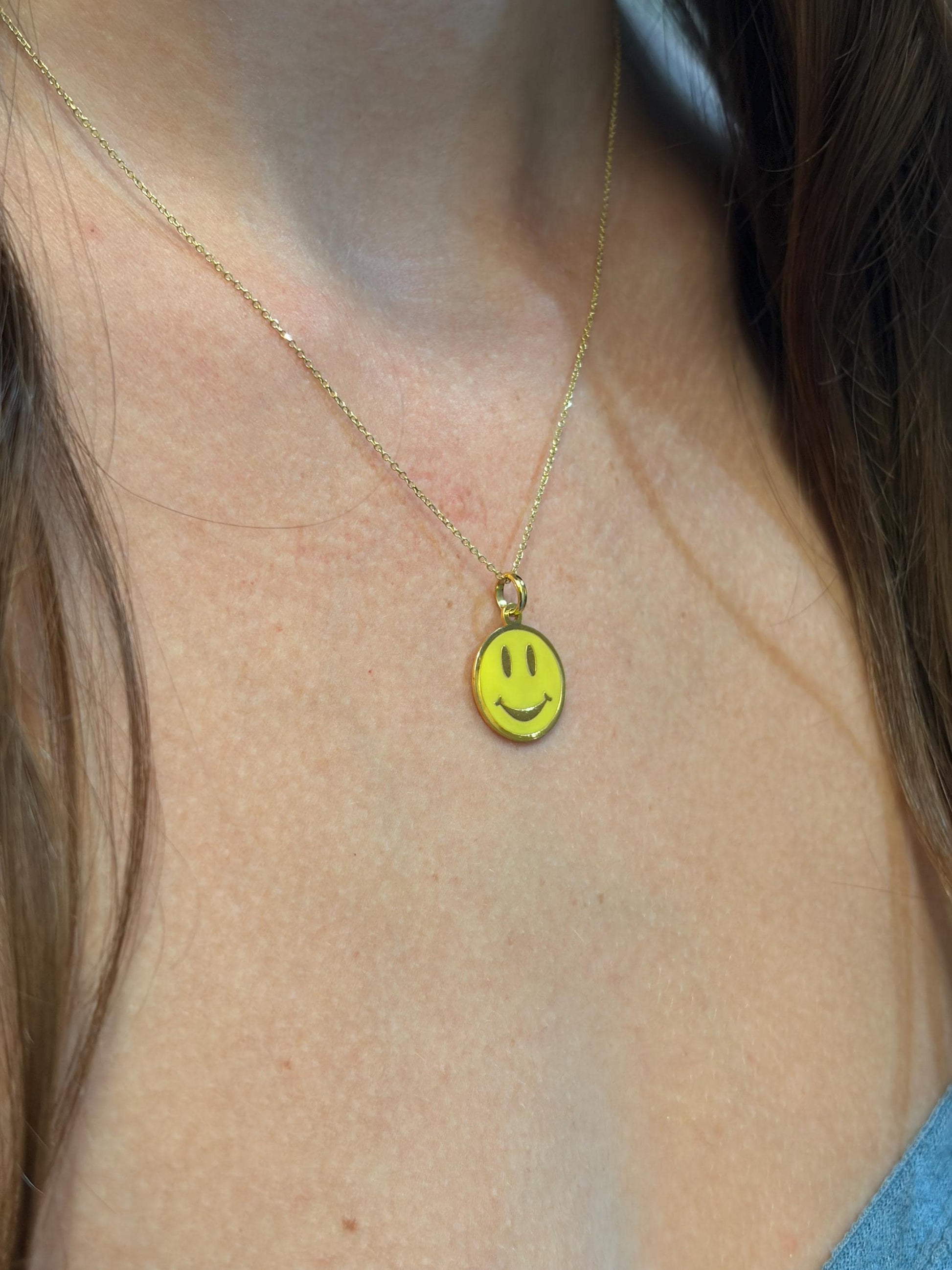 "Sunny Side Up" Pendant - 14k Solid Gold