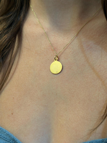 "Sunny Side Up" Pendant - 14k Solid Gold