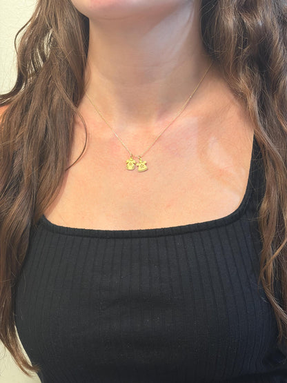 "Baby Boy Silhouette" Pendant - 14k Solid Gold