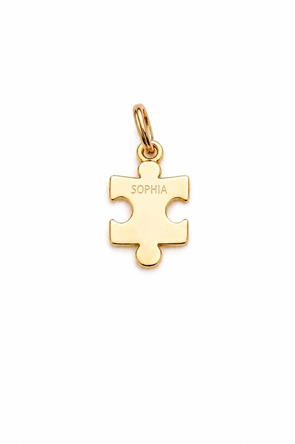 "Puzzle Piece" Pendant Necklace - 14k Solid Gold