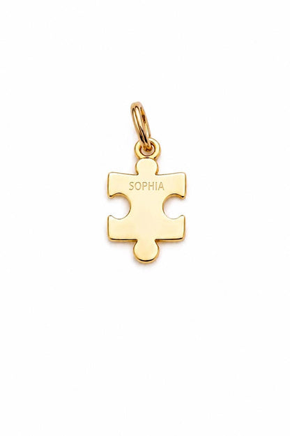 "Puzzle Piece" Pendant - 14K Solid Gold
