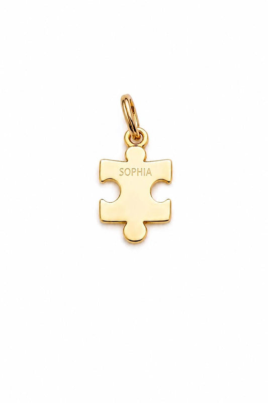 "Puzzle Piece" Pendant - 14K Solid Gold