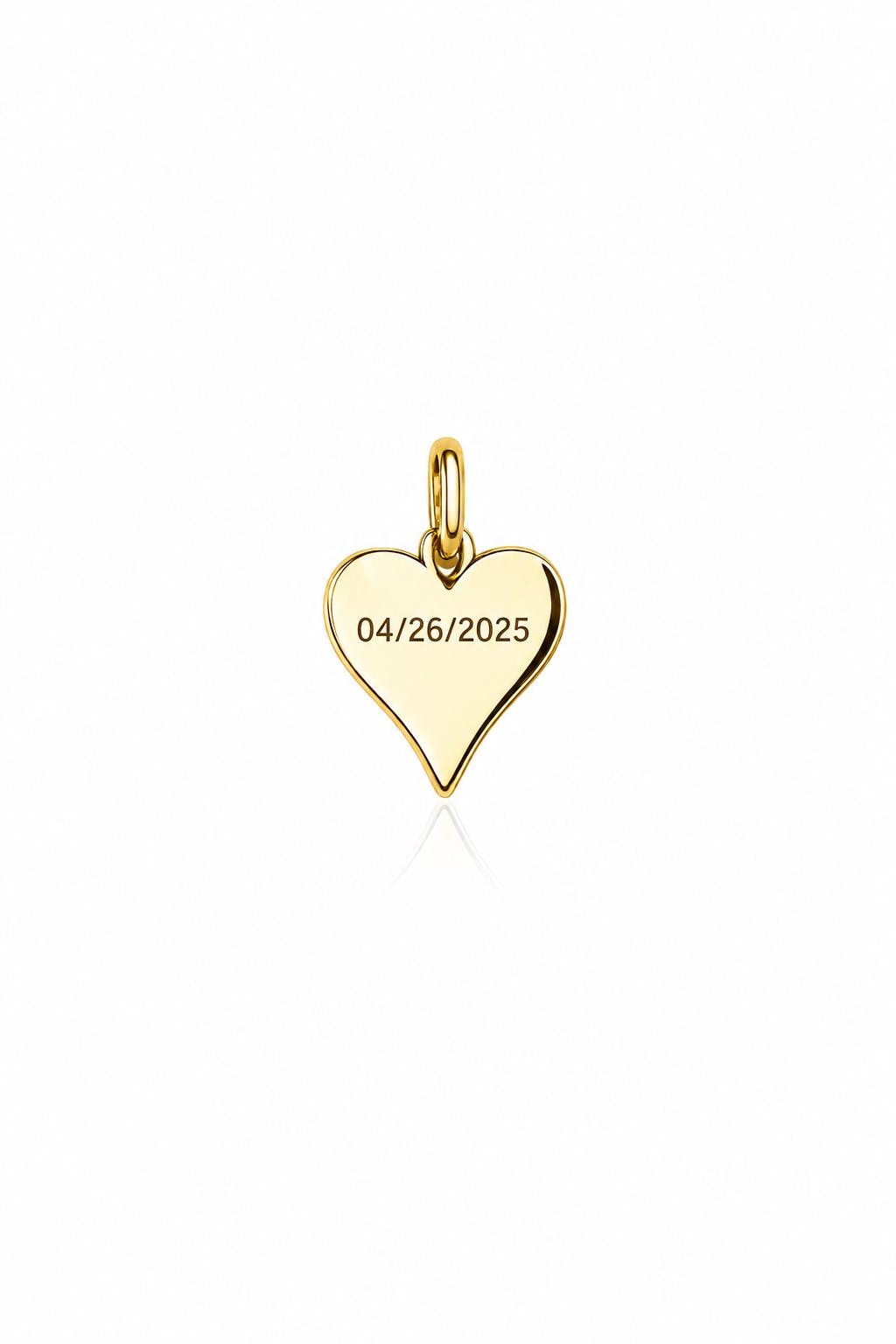 "Smooth Heart" Pendant - 14K Solid Yellow Gold