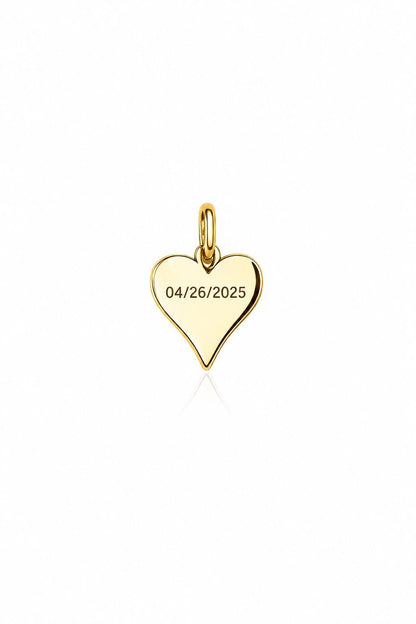 "Smooth Heart" Pendant - 14K Solid Yellow Gold