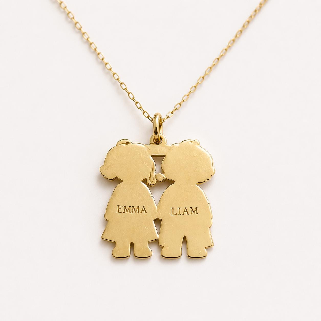 "Sibling Bond" Pendant - 14k Solid Gold