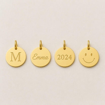 "Thin Disc" Pendant Necklace - 14K Solid Gold