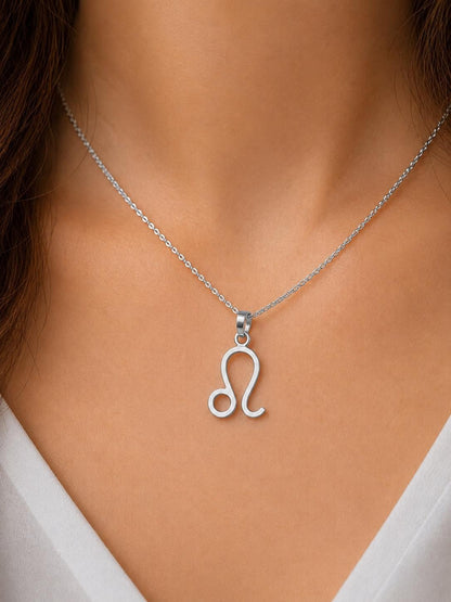 "Leo Zodiac" Pendant Necklace - 14k Solid Yellow Gold