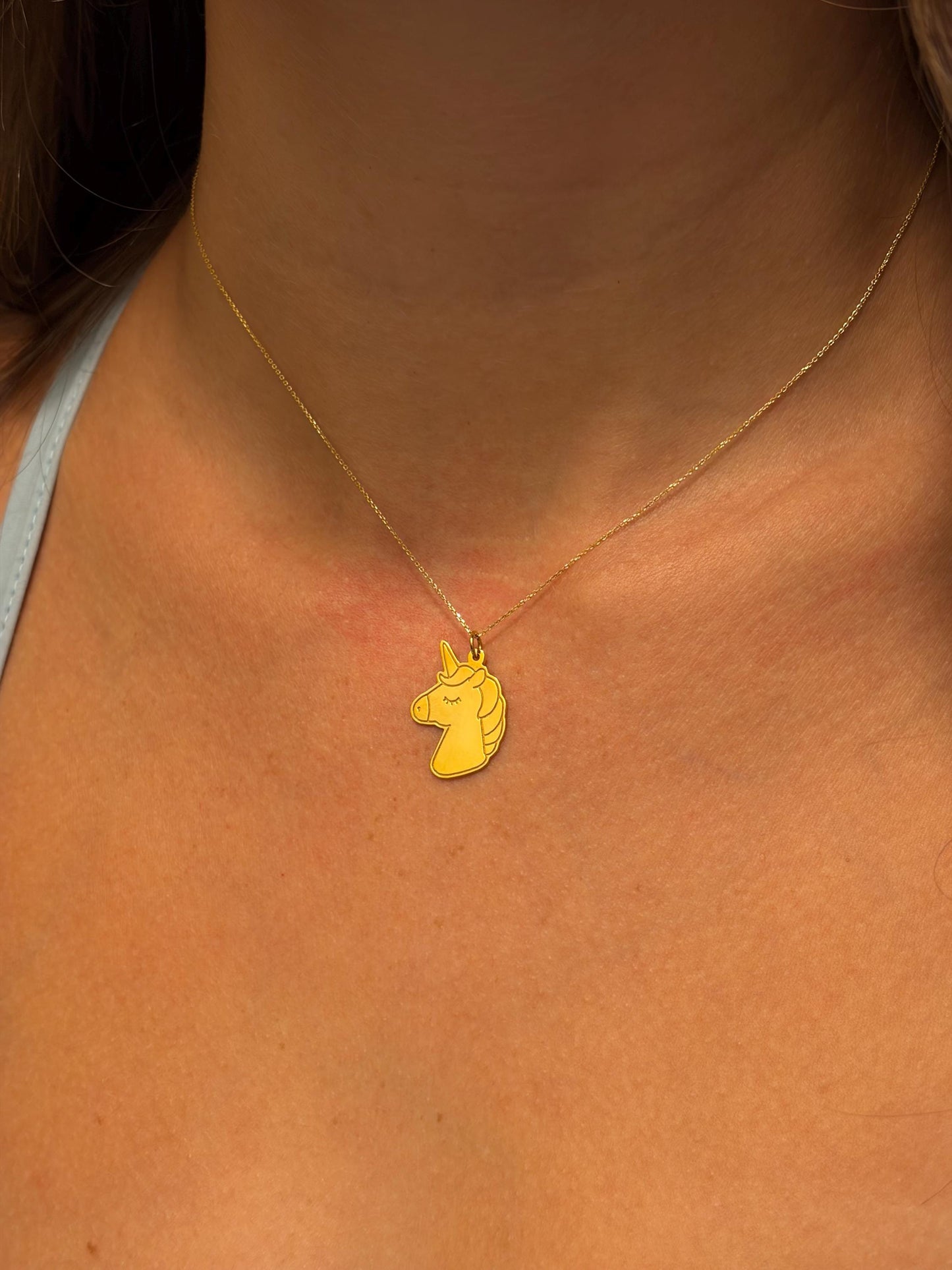 "Unicorn Magic" Pendant Necklace - 14k Solid Gold