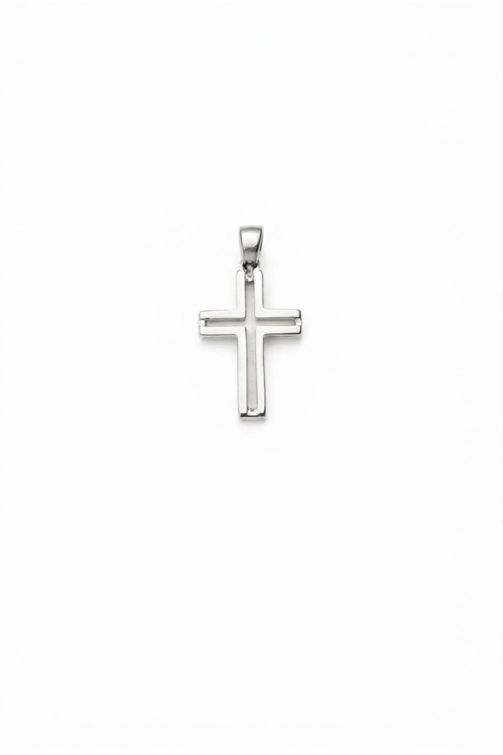 "Slim Latin Cross" Pendant - 925 Sterling Silver